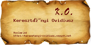 Keresztényi Ovidiusz névjegykártya